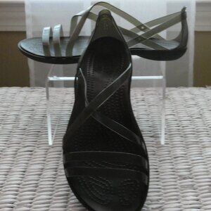 Women's CROCS Isabella Strappy Jelly Sandals / Black / Size 6